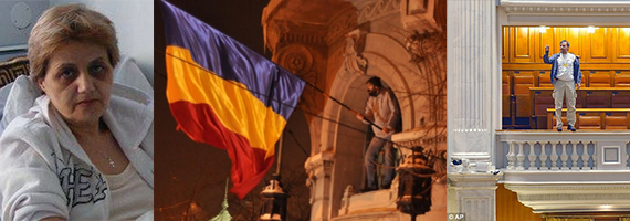 Cristina Anghel, Alexandru Gheorghe, Adrian Sobaru - protestatarii din Piata Universitatii