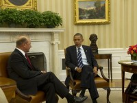 Traian Basescu alaturi de Barak Obama