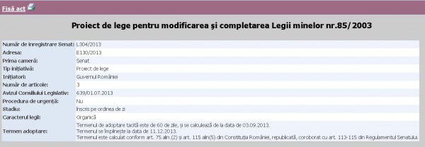 legea minelor 11 dec