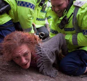 Barton Moss Anti Fracking Protest Salford 16th March 2014 photo by Steven Speed (8)