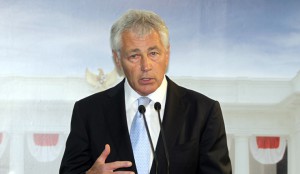 US Defence Secretary Chuck Hagel visits Indonesia