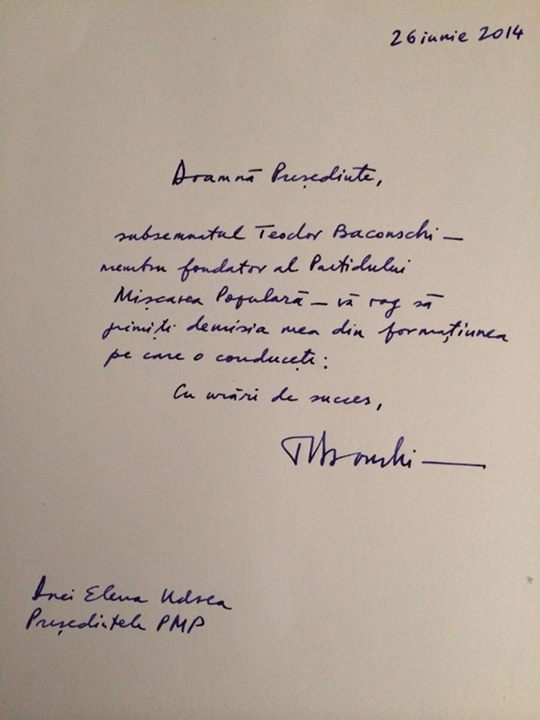 demisie pmp teodor baconschi