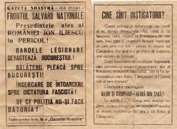 rebeliunea legionara piata universitatii