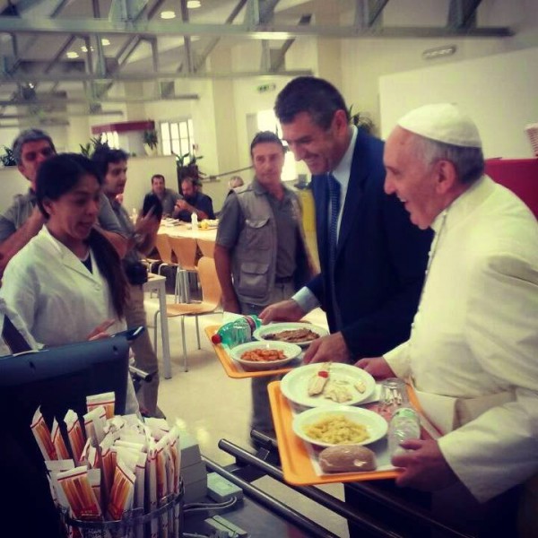 Pope Francis cafeteria
