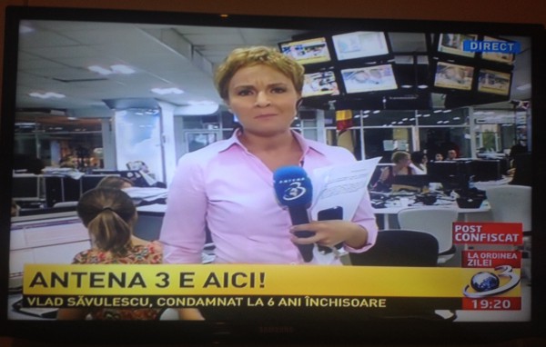 Dana Grecu în redacţia Antena 3