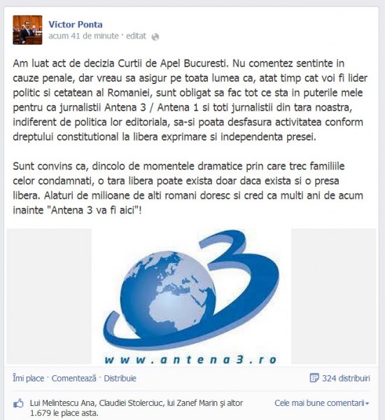 ponta facebook antene