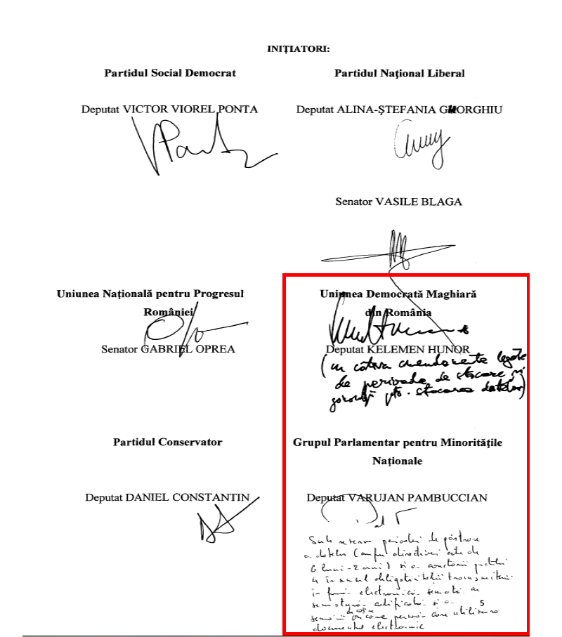 expunere de motive semnaturi