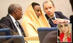 Alexandra Mezher, 22, a Swedish social worker who was allegedly stabbed to death by a 15-year-old asylum seeker at a shelter for refugee children. Gothenburg, Sweden.nnYoussaf Khalif Nuur sits in Court 1 at Gothenburg District Court today. He is flanked by his is lawyer and translator.