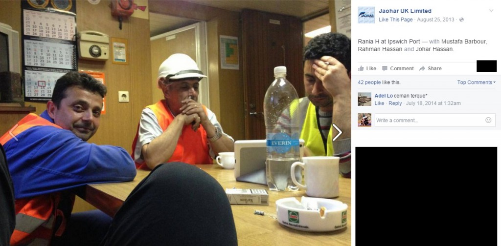 Rahman Hassan and Hassan Johar onboard the Rania H in 2013