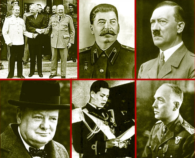 actori in ww2-stalin-churchil-hitler-antonescu-regele-mihai-23-august-1944